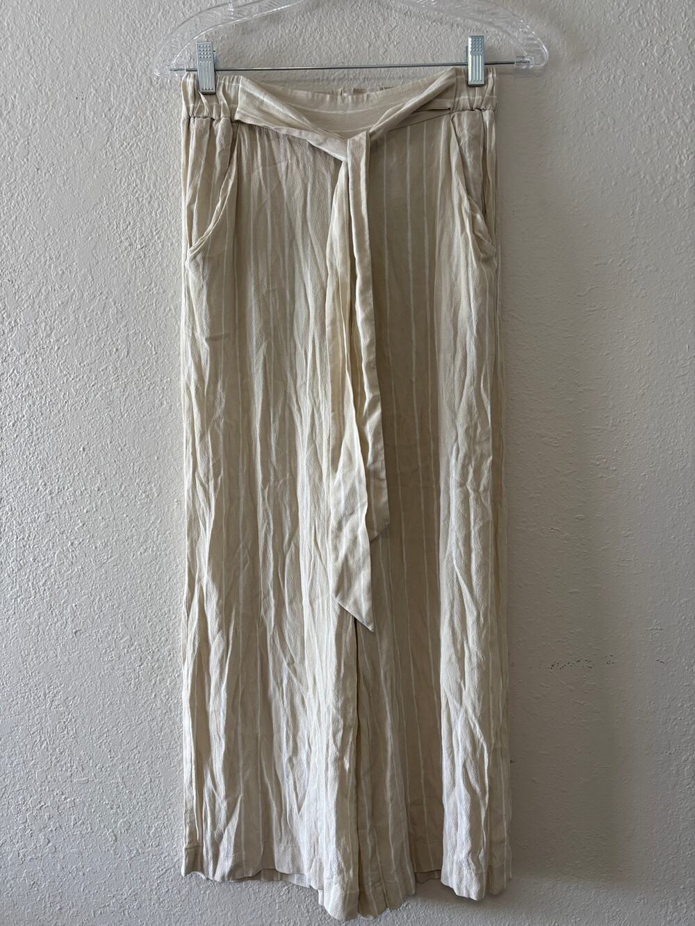 Aritzia Wilfred Pants Wide Leg Viscose Blend Women’s Size Small Stripes